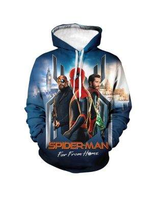 Spider-Man Man Printed Marvel Inspired Hoodie Classic Fit