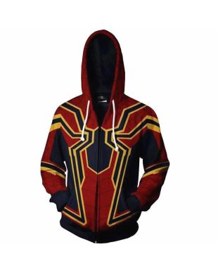 Zip Up Spiderman Super Hero Sup Zip Up Hoodie