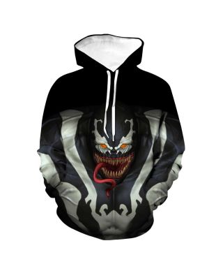 Venom Spiderman Marvels Hoodie Urban Style Classic Fit