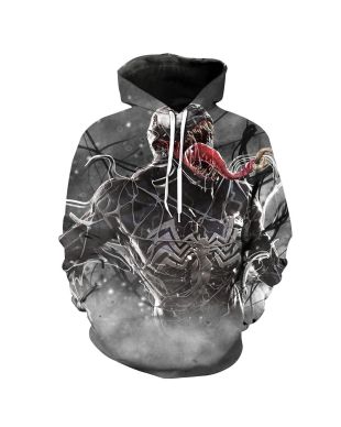 Venom Spiderman Monster Hoodie Everyday Wear Comfort Wear