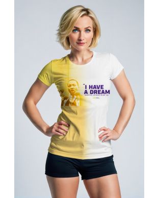 Bright Patchwork Yellow Floral Martin Luther King Comfort TShirt