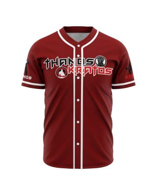 Thanos and Kratos Marvel Baseball Jersey