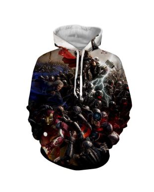 Avengers The Avengers All Super H Marvel Inspired Hoodie Black