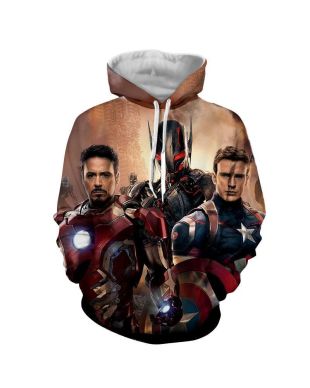 Avengers The Avengers Captain Ame Marvel Inspired Hoodie Black
