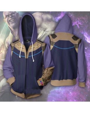Avengers Thanos Zip Up Marvel Inspired Zip Up Hoodie