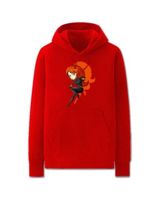 Avengers Solid Color Black Widow Marvel Inspired Hoodie Solid Black