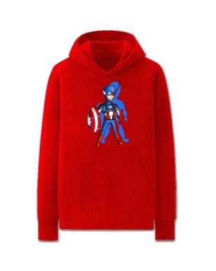 Avengers Solid Color Captain Amer Marvel Inspired Hoodie Solid