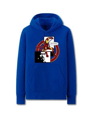 Avengers Solid Color Iron Man Ico Marvel Inspired Hoodie Solid