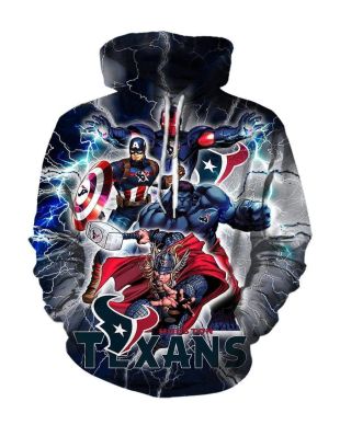 Avengers The Avengers Houston Tex Marvel Inspired Hoodie Black