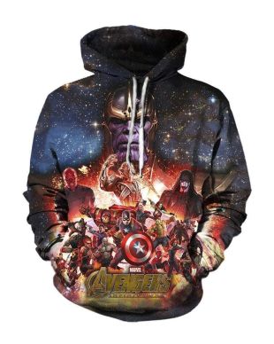 Avengers The Avengers Infinity Wa Marvel Inspired Hoodie Black
