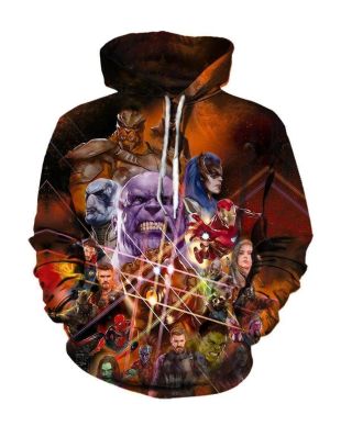 Avengers Pullover Hero Collection Marvel Inspired Hoodie Yellow