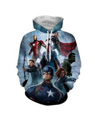 Avengers The Avengers Iron Man Ca Marvel Inspired Hoodie Blue
