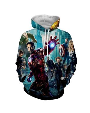 Avengers The Avengers Iron Man Marvel Inspired Hoodie Black