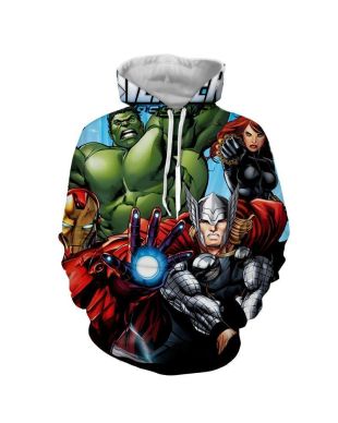 Avengers The Avengers Iron Man Th Marvel Inspired Hoodie Blue
