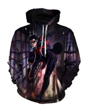 Avengers DC Marvel Inspired Hoodie Black