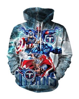 Avengers The Avengers Tennessee T Marvel Inspired Hoodie Blue