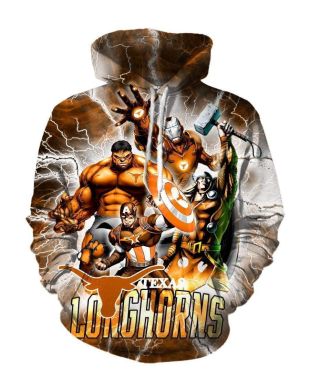 Avengers The Avengers Texas Longh Marvel Inspired Hoodie Orange