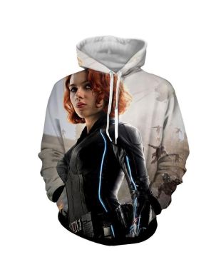 Avengers The Avengers Widow Marvel Inspired Hoodie White