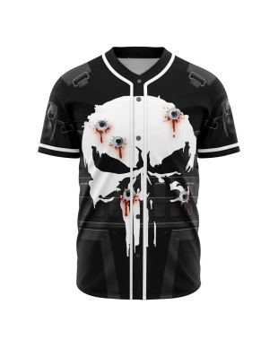 The Punisher Cosplay Marvel Baseball Jersey