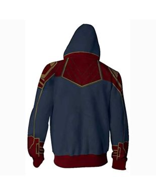 Thor Print Long Sleeve Zipper Marvel Inspired Zip Up Hoodie