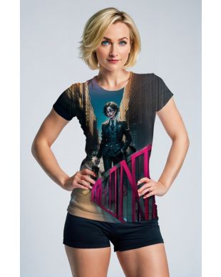 Black Joker City Scene T‑Shirt