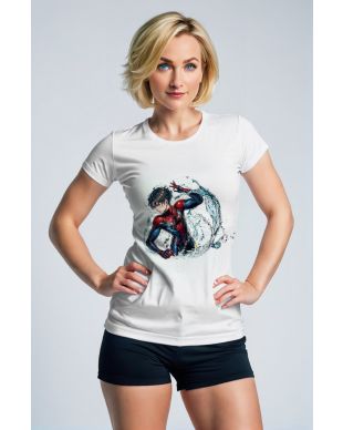 White Spider-Man Water Splash T‑Shirt
