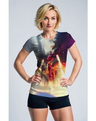 White Iron Man Jet Flight T‑Shirt