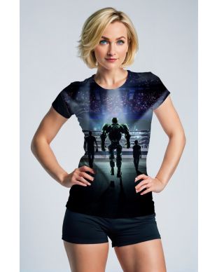 Real Steel Robot Battle T‑Shirt – Deep Black