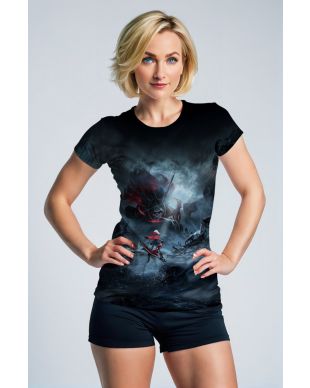 Dark Fantasy Battle Graphic T‑Shirt