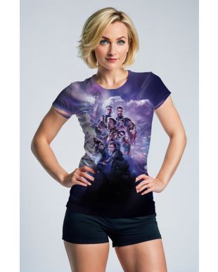 Purple Avengers Endgame Graphic T‑Shirt