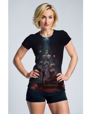 Black Joker & Harley Quinn Graphic T‑Shirt