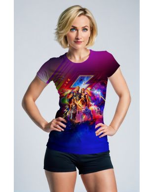 Deep Blue Thor-Inspired Graphic T‑Shirt