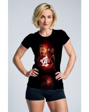 Black Avengers Heroic Team Graphic T‑Shirt