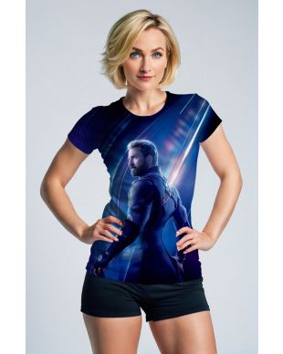 Blue Captain America Avengers T‑Shirt