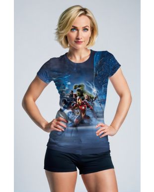 Blue Avengers Team Action T‑Shirt