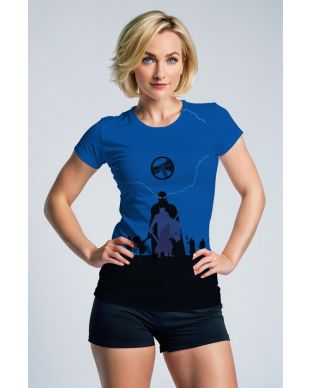 Blue Hero Silhouette & Stormbreaker T‑Shirt – Epic Thunder Tee