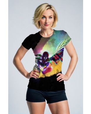  Black Spider‑Man Color Splash T‑Shirt