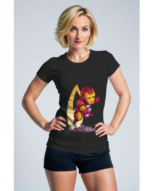 Black Hero Flight Tee – Mini Iron Man Launch Mode
