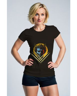 Black Wolverine Slash Tee – Yellow Burst Hero Silhouette