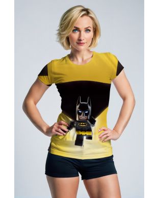 Yellow & Black Lego Batman Fitted Tee – Hero Style for Everyday