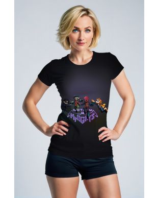 Black Gotham Knights Graphic T-Shirt – Vibrant Hero Design