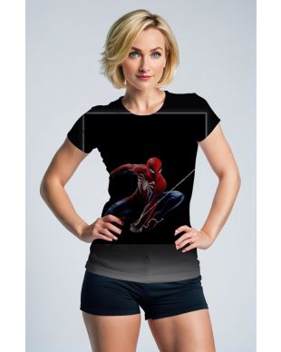 Shadow Leap Spider Tee – Athletic Black Hero Shirt