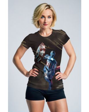 Captain Mech Power Surge – Black Short Sleeve T-Shirt