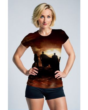 Justice League Skyline T-Shirt – Sunset Edition