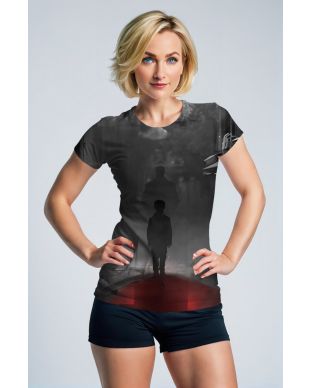 Shadowed Path T-Shirt – Silhouette in the Fog