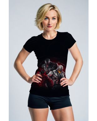 Venom & Symbiotes Dark Red & Black Marvel Design Women’s T-Shirt