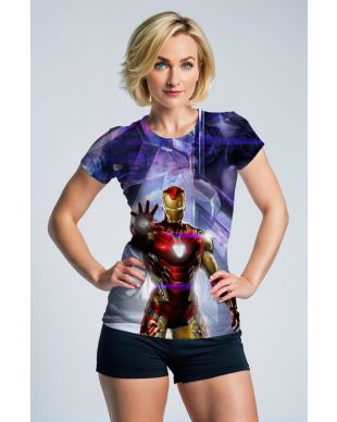 Iron Man Red & Gold Arc Reactor Blast Marvel T-Shirt