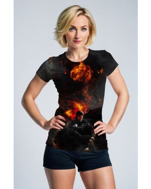 Superman Fire Requiem Tee – Black Hero in Flame Legacy T-Shirt