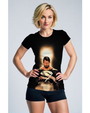 Superman Light Ascendant Tee – Black Rebirth Hero Minimalist Shirt