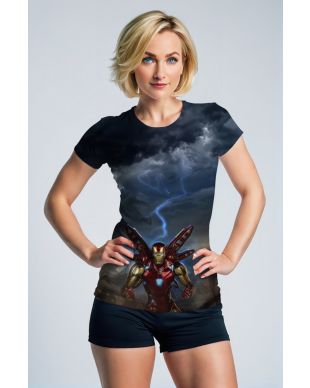 Iron Man Thunder Pulse Tee – Stormy Night Arc Energy T-Shirt